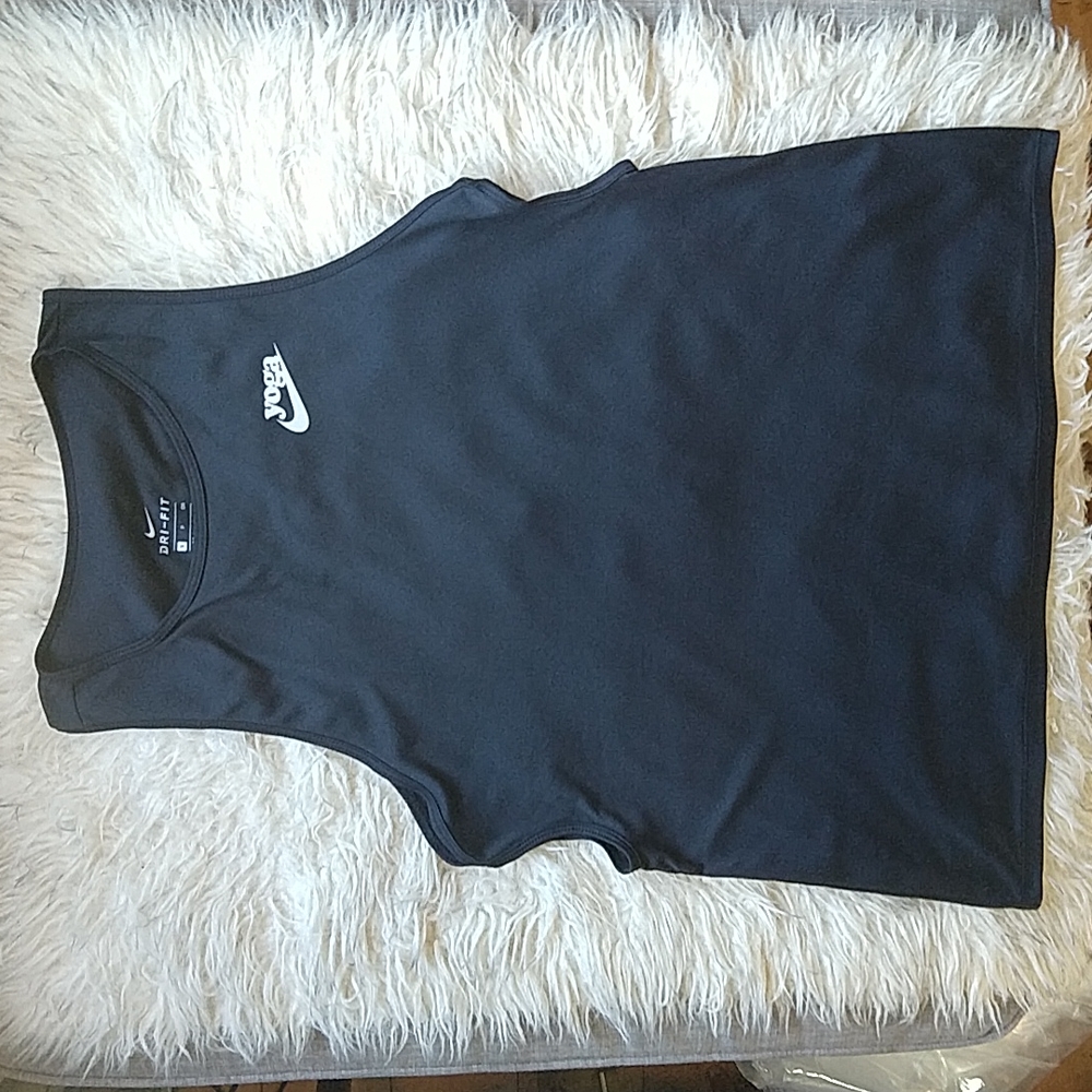 Nike Yoga Black Cut-out Tank Top Shirt Dri-fit Small